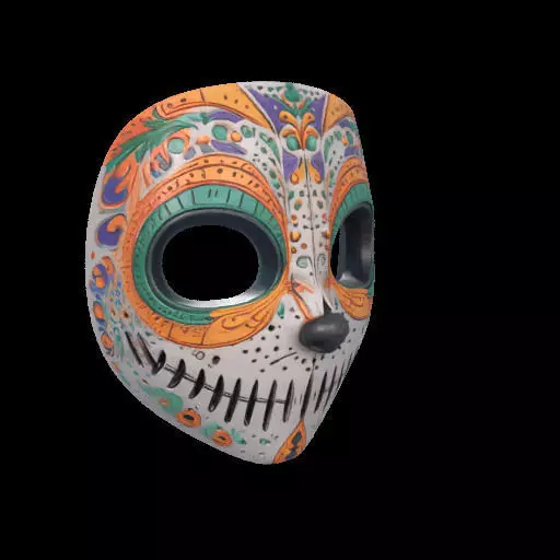 Colorful Anime-Style Mask 3D print model_24