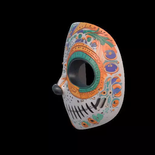 Colorful Anime-Style Mask 3D print model_18