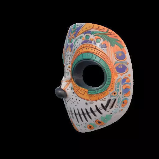 Colorful Anime-Style Mask 3D print model_19