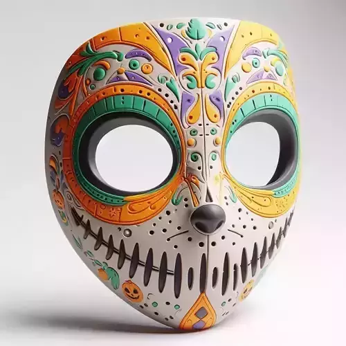 Colorful Anime-Style Mask