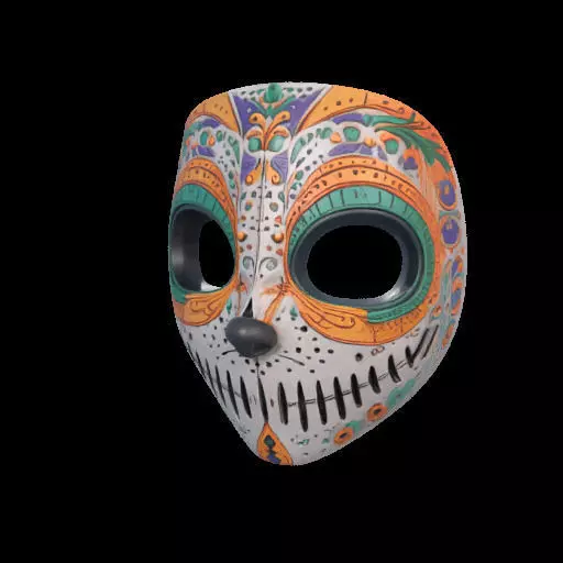 Colorful Anime-Style Mask 3D print model_22