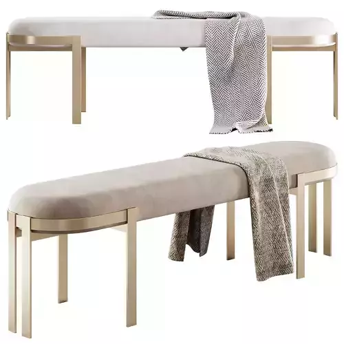 Elliott Bench By Kelly Wearstler 3D model Elliott Bench By Kelly Wearstler 3D model