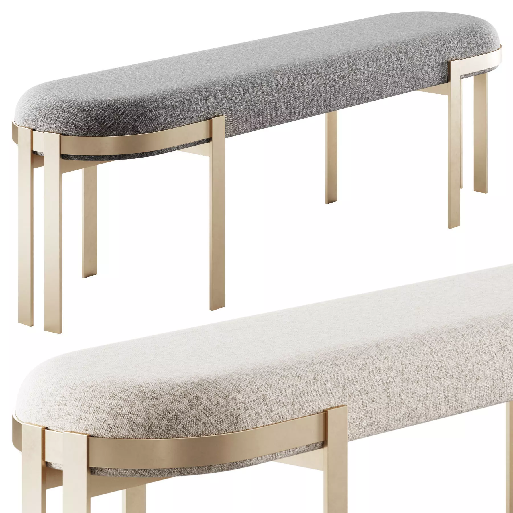 Elliott Bench By Kelly Wearstler 3D model_4