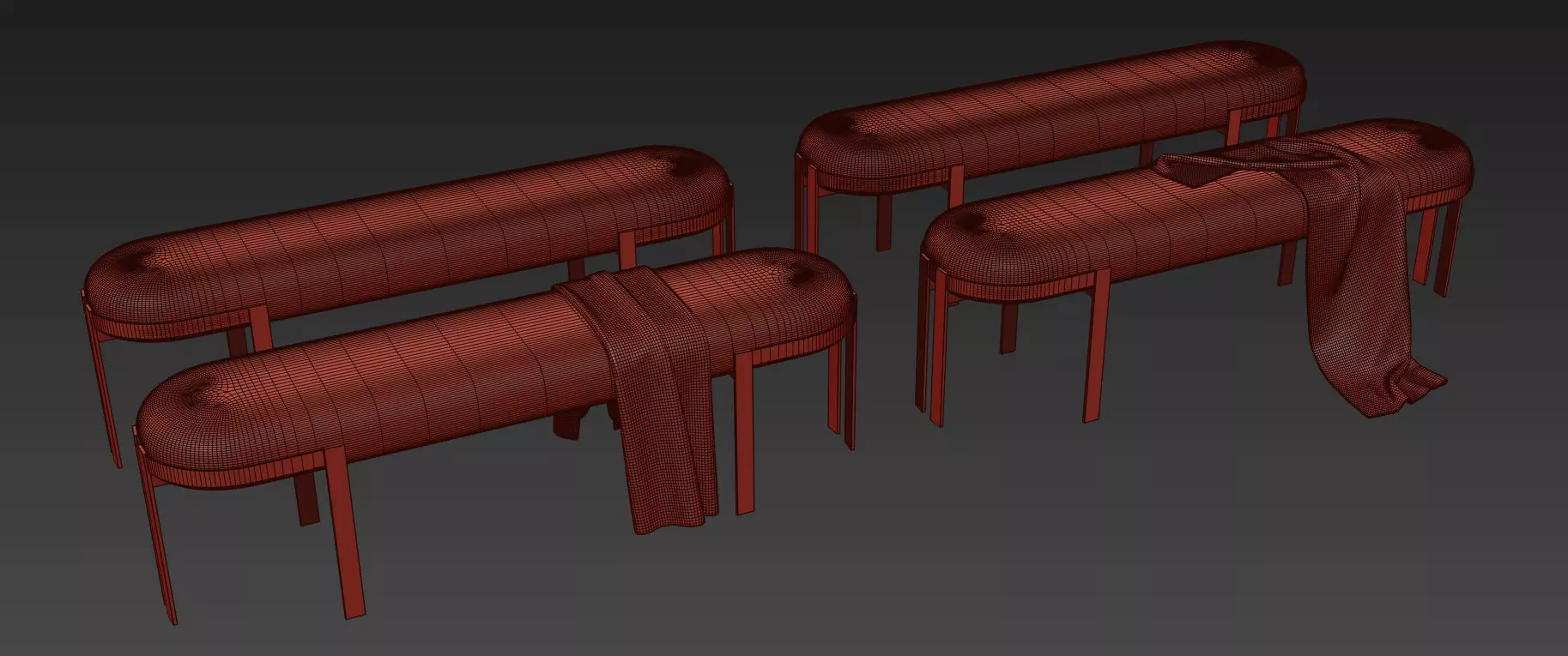 Elliott Bench By Kelly Wearstler 3D model_12