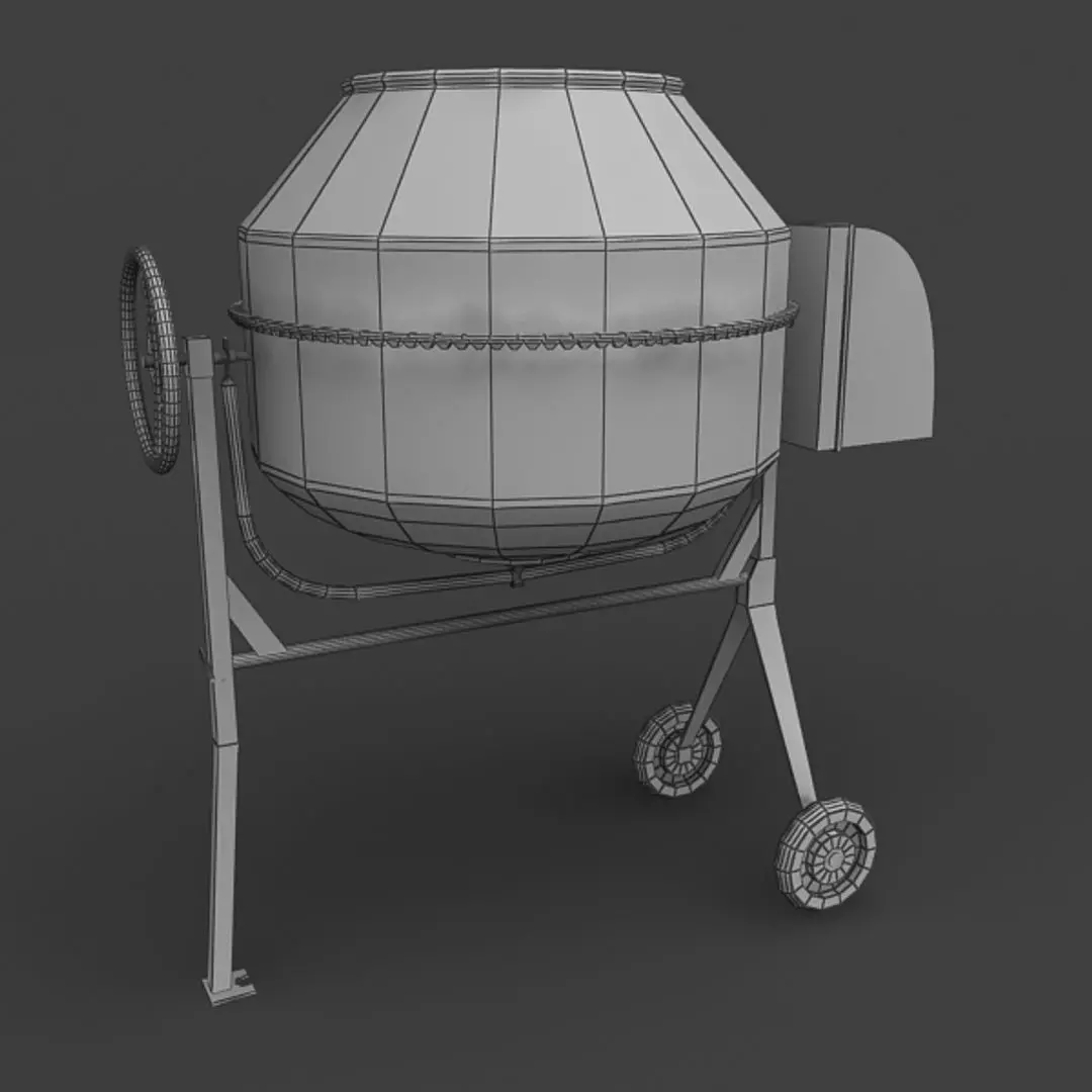 Concrete Mixer 3D model_10