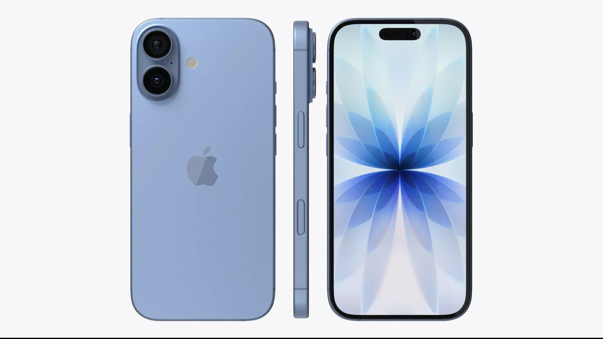 Apple iPhone 17 Mist Blue 3D model_2