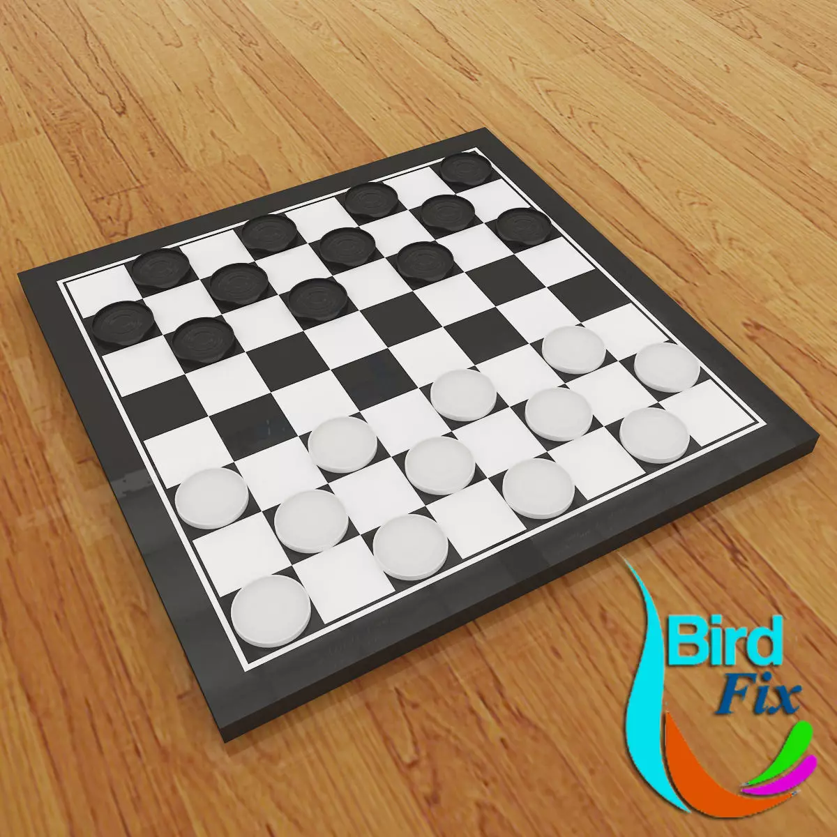 Checkers 3D model