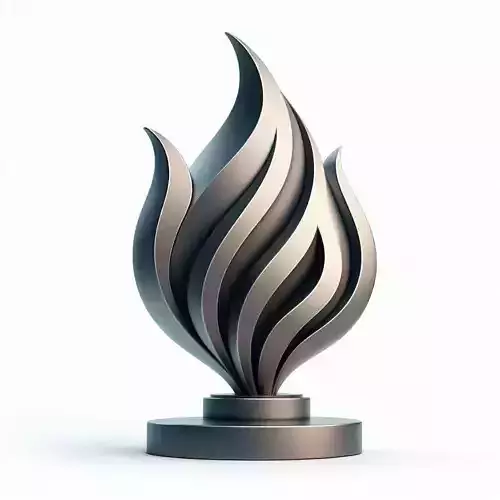 Stylized Flame Sculpture