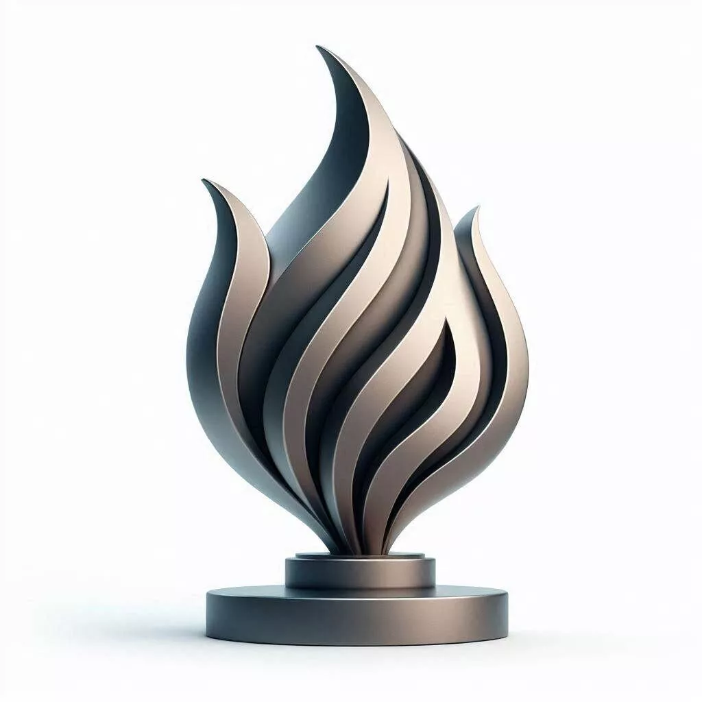 Stylized Flame Sculpture 3D print model