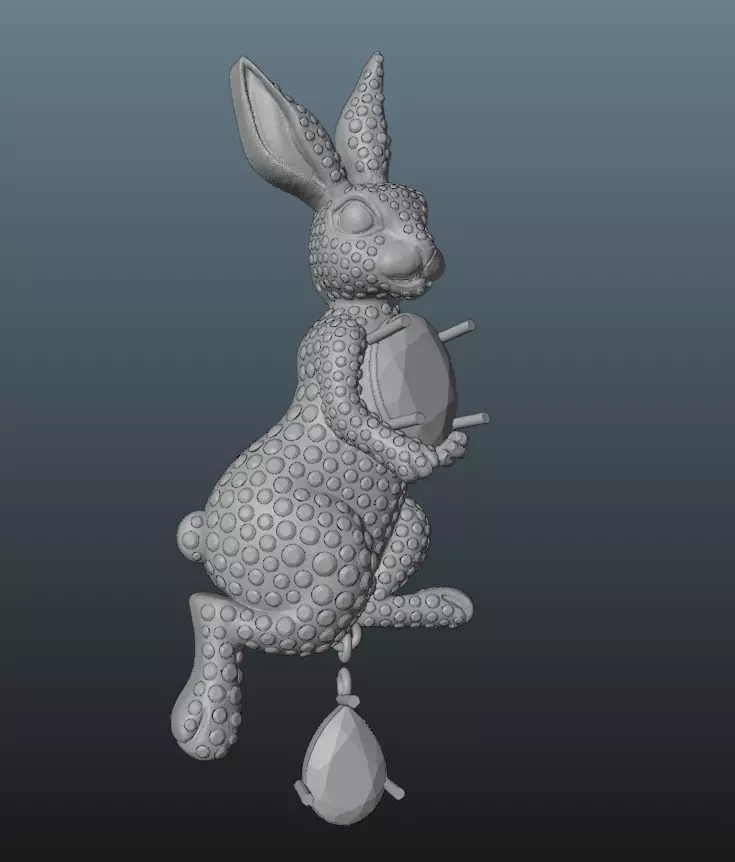 Bunny Rabbit Pendant Brooch 3D print model