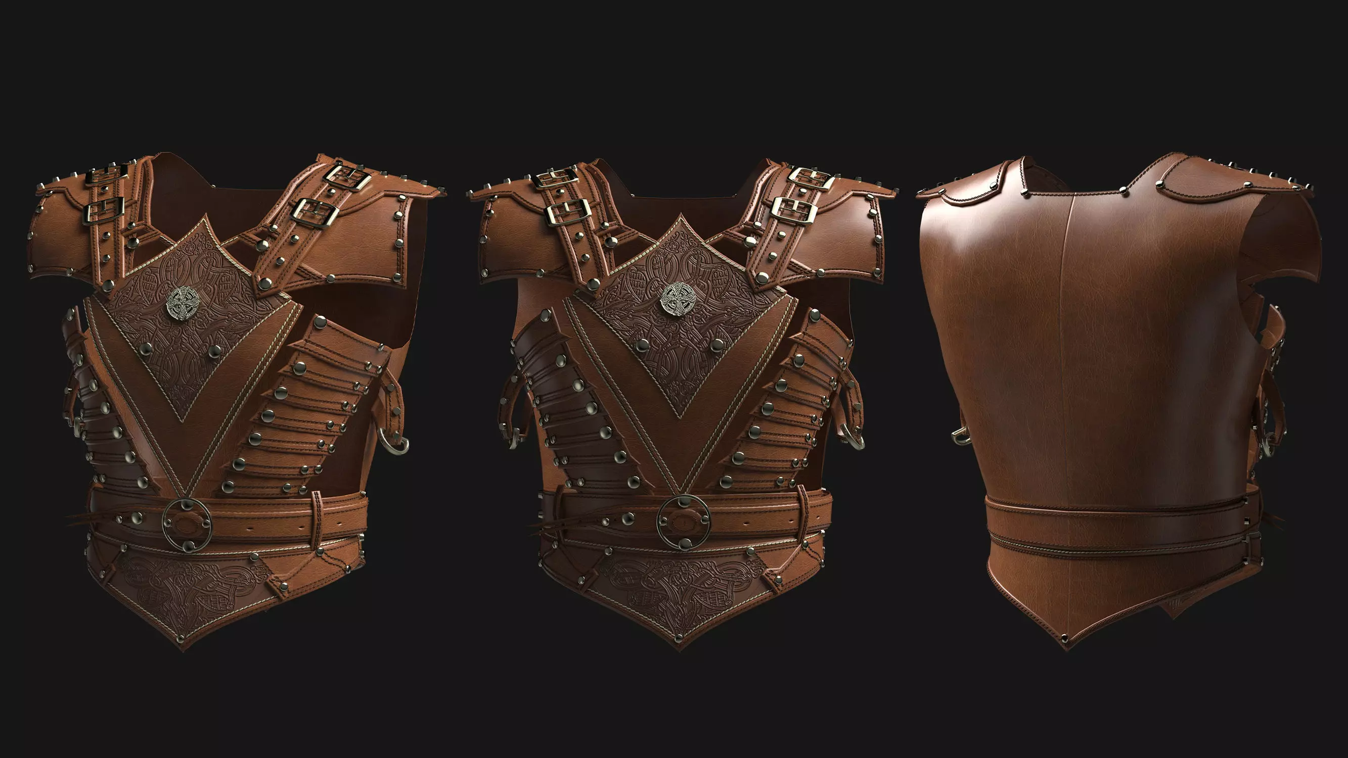 Male Armor Low-poly 3D model_1