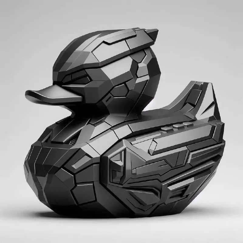 CyberDuck A Futuristic Rubber Duck in Tesla Cybertruck Style 3D print model_0