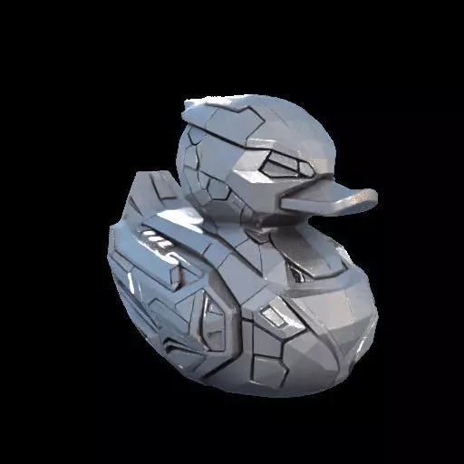 CyberDuck A Futuristic Rubber Duck in Tesla Cybertruck Style 3D print model_4