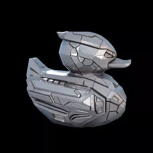 CyberDuck A Futuristic Rubber Duck in Tesla Cybertruck Style 3D print model_7