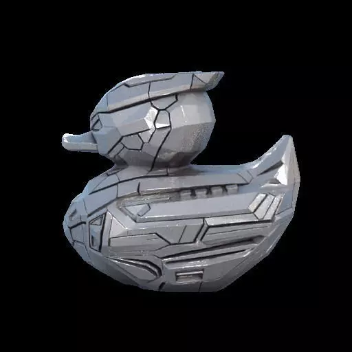 CyberDuck A Futuristic Rubber Duck in Tesla Cybertruck Style 3D print model_23
