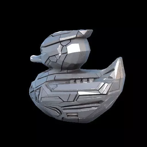 CyberDuck A Futuristic Rubber Duck in Tesla Cybertruck Style 3D print model_22