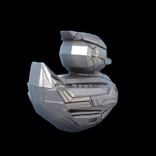 CyberDuck A Futuristic Rubber Duck in Tesla Cybertruck Style 3D print model_12