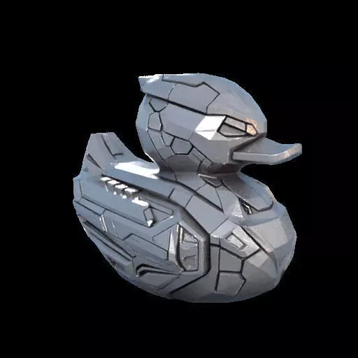 CyberDuck A Futuristic Rubber Duck in Tesla Cybertruck Style 3D print model_5