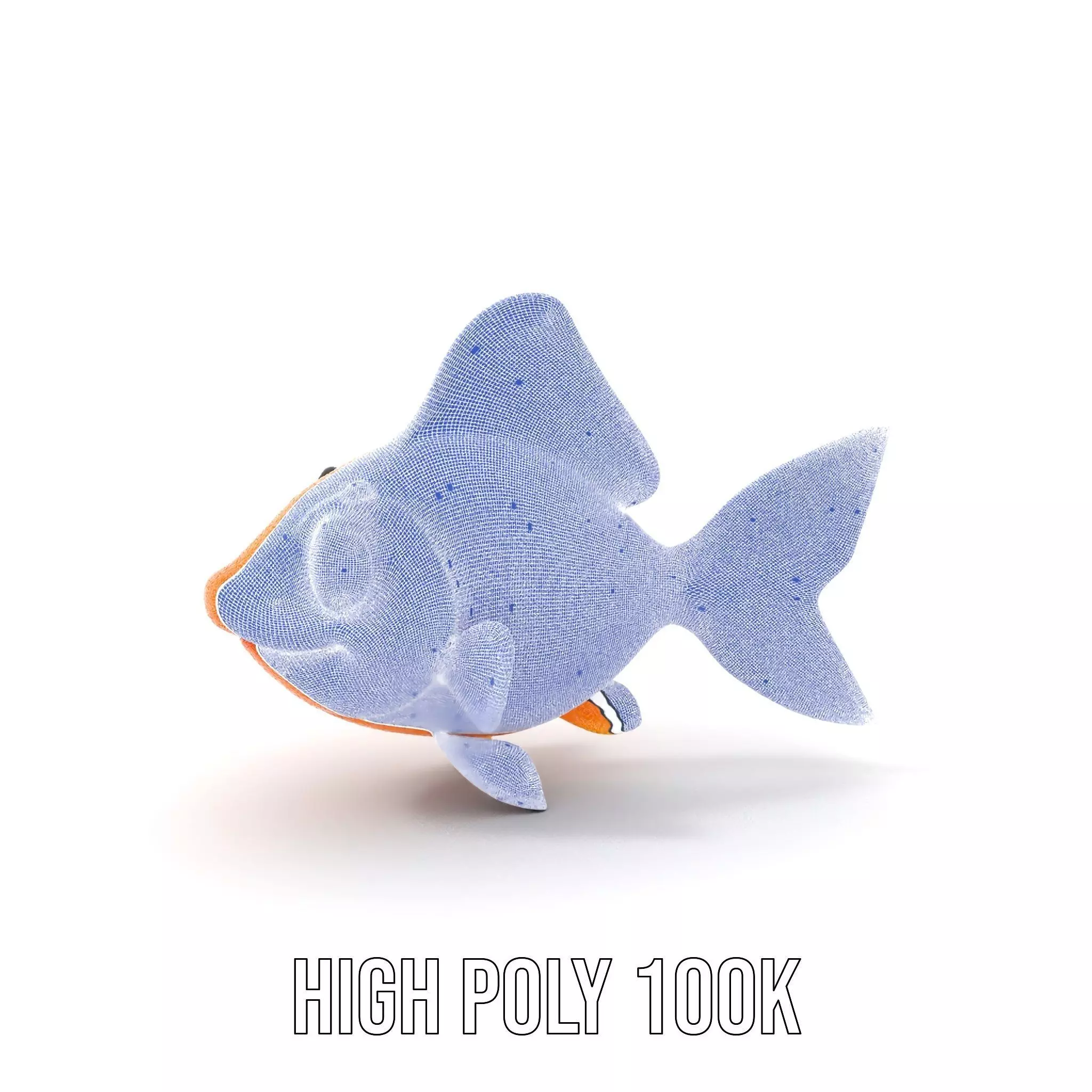 Cheerful Orange Goldfish model pack Low-poly 3D model_5