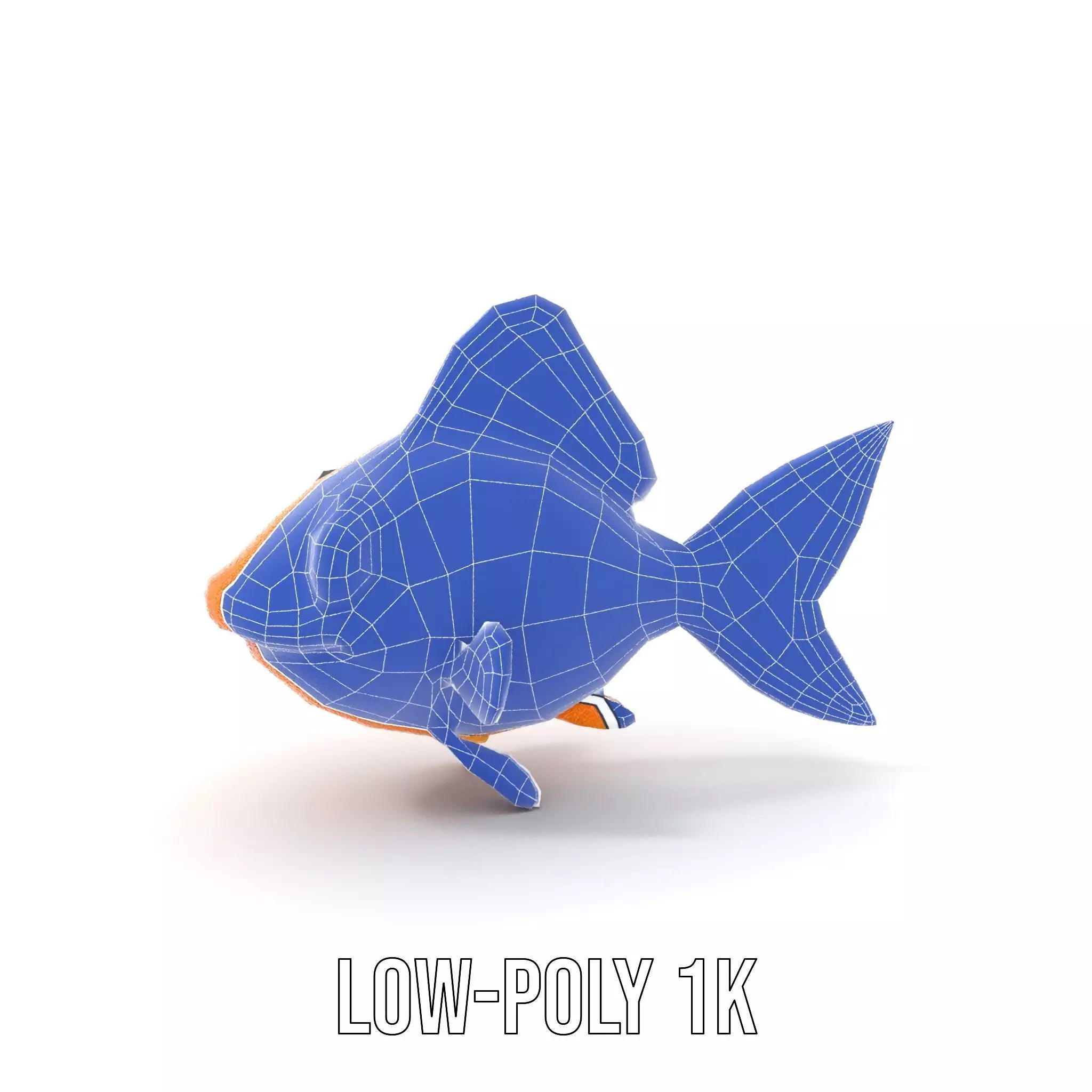 Cheerful Orange Goldfish model pack Low-poly 3D model_20
