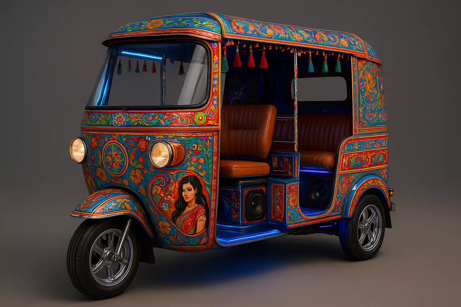  1-7 Figurine Golden Rickshaw Character Realistic Style 3D print model_0