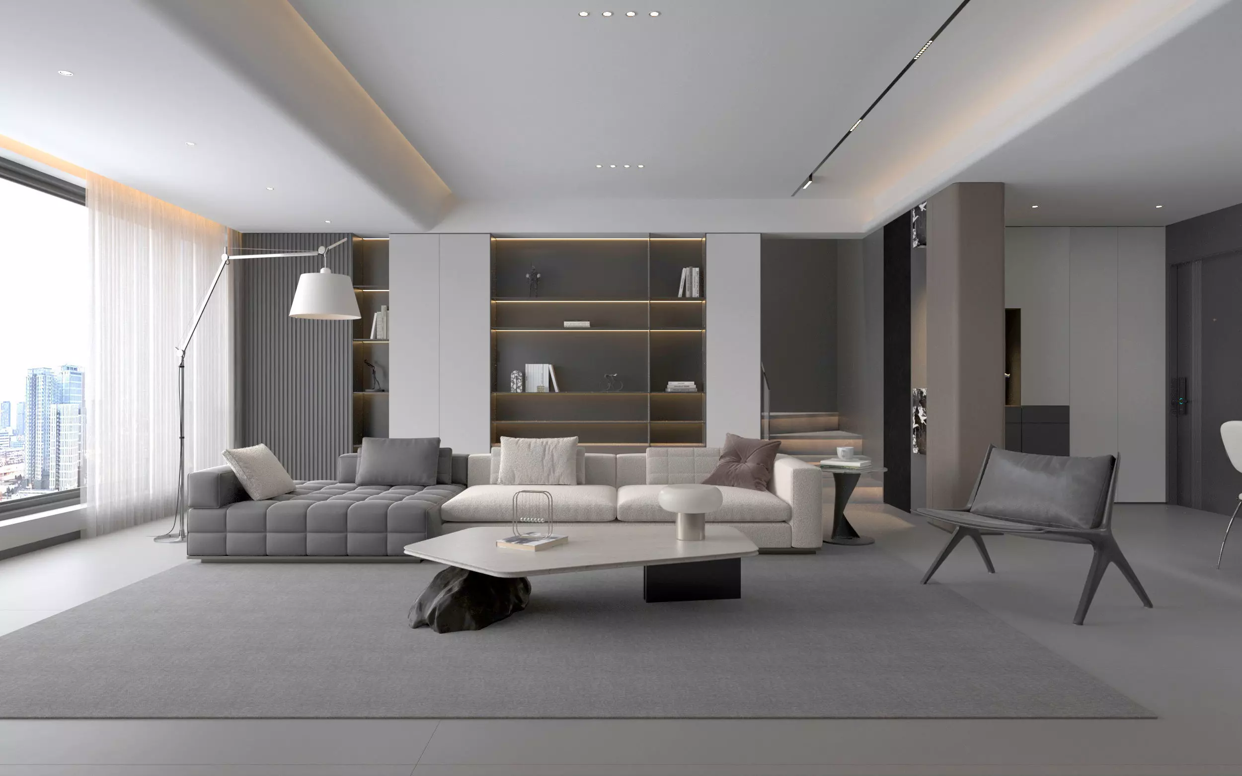 Modern living room 3D model_0