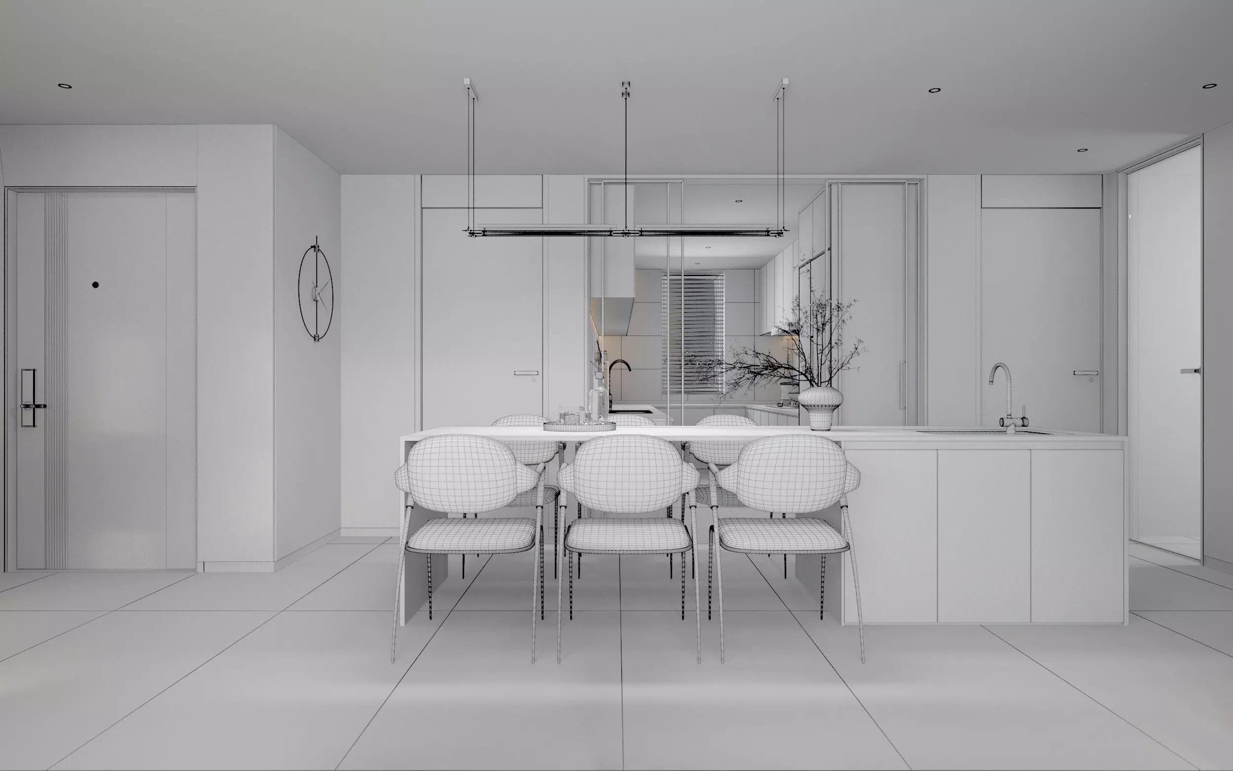 Modern living room 3D model_5