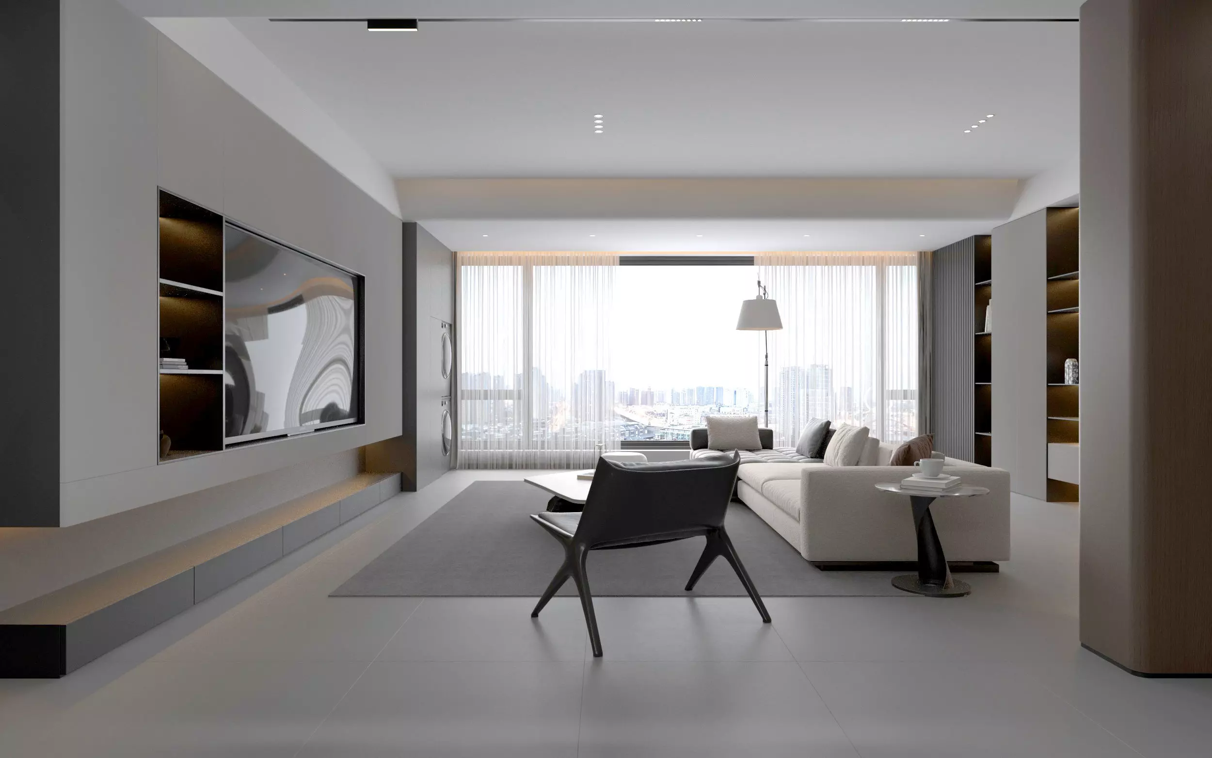 Modern living room 3D model_2