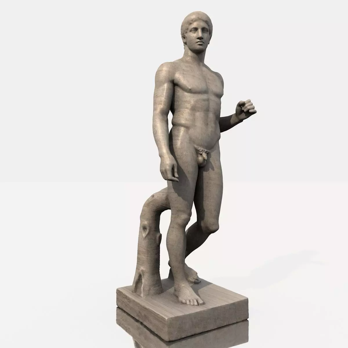 Doryphoro Classical Greek Sculpture 3D model_0