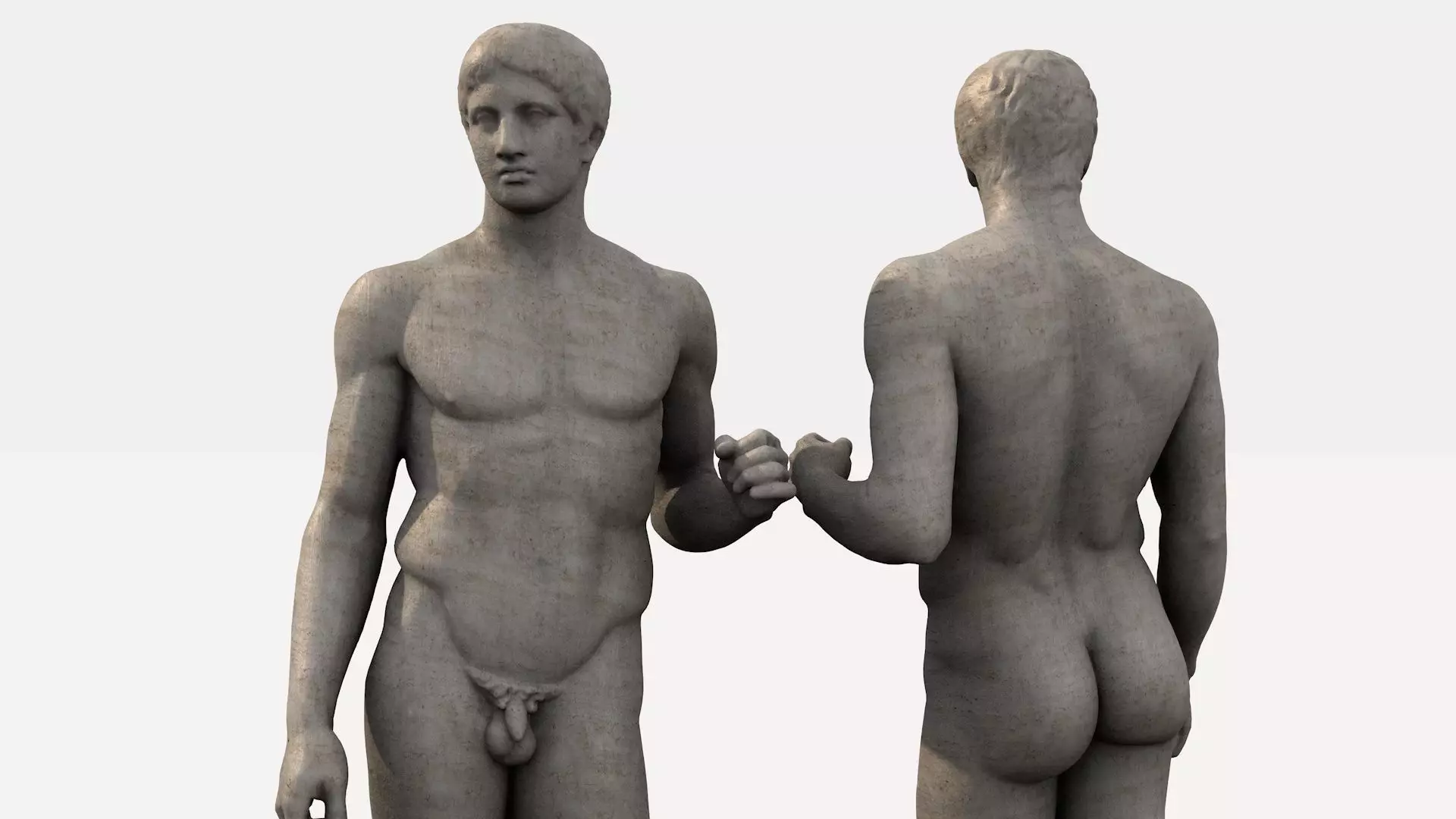 Doryphoro Classical Greek Sculpture 3D model_5