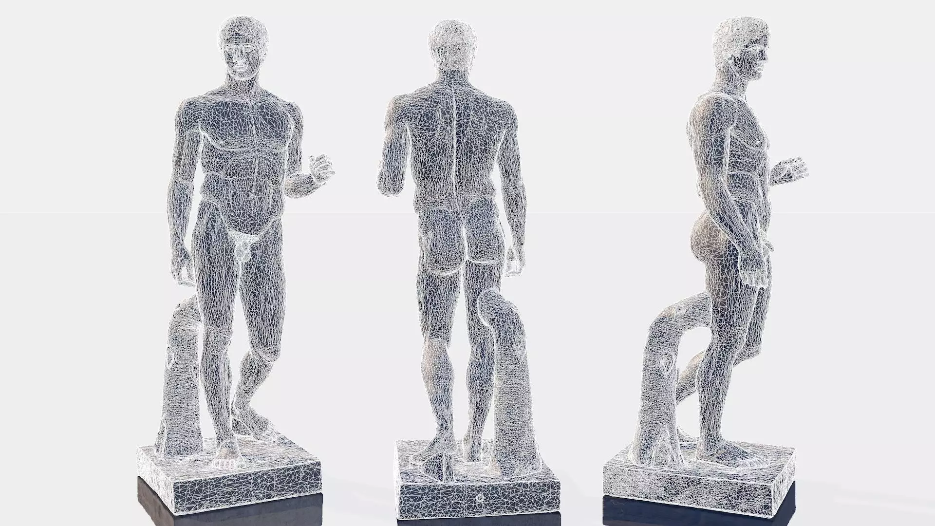 Doryphoro Classical Greek Sculpture 3D model_7