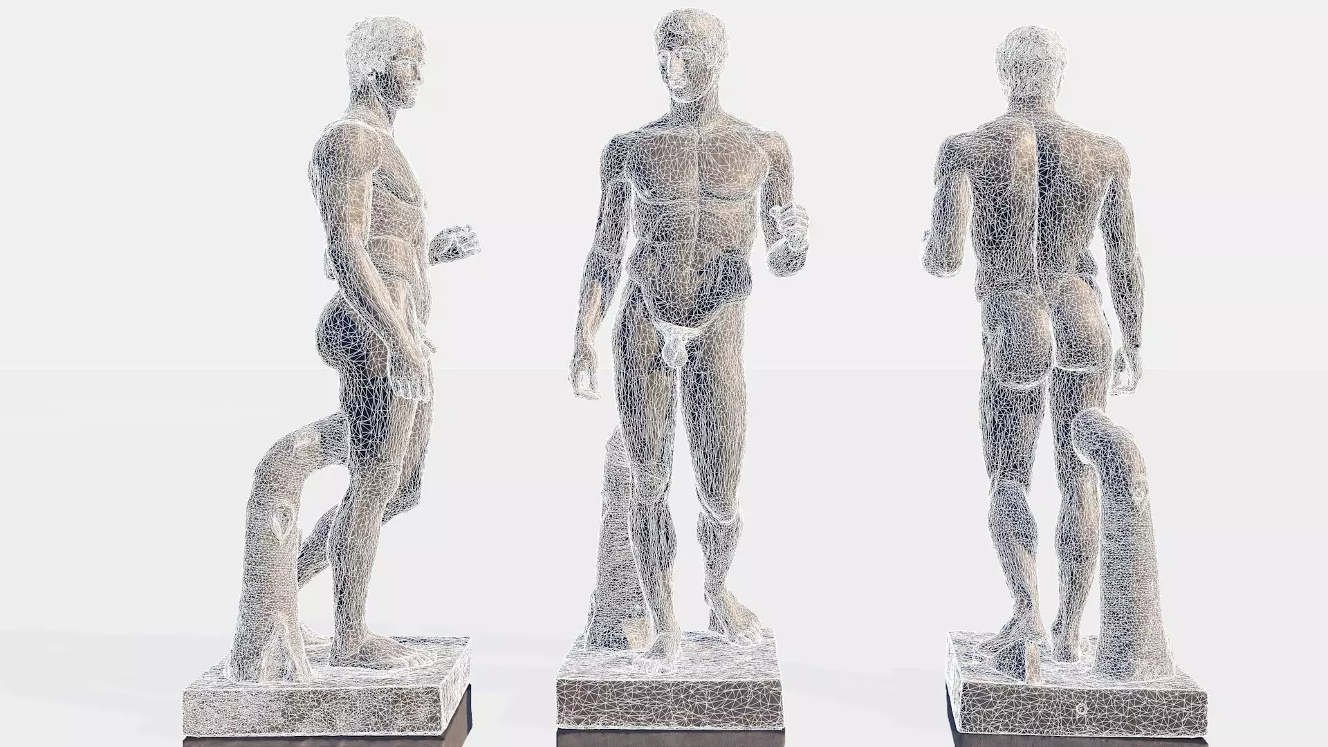 Doryphoro Classical Greek Sculpture 3D model_8