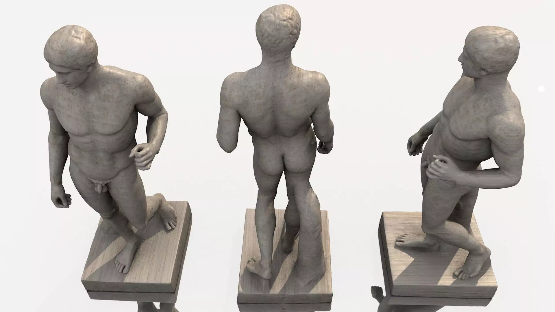 Doryphoro Classical Greek Sculpture 3D model_4