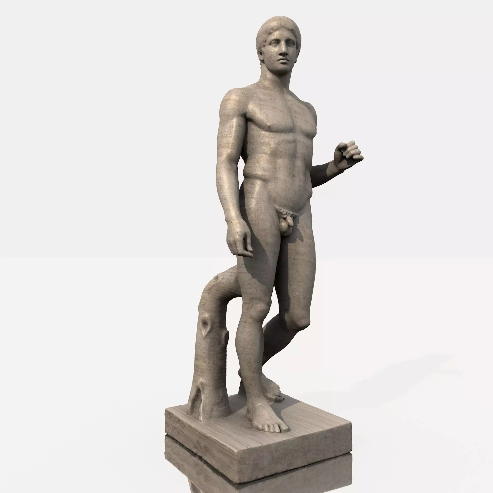 Doryphoro Classical Greek Sculpture 3D model_1