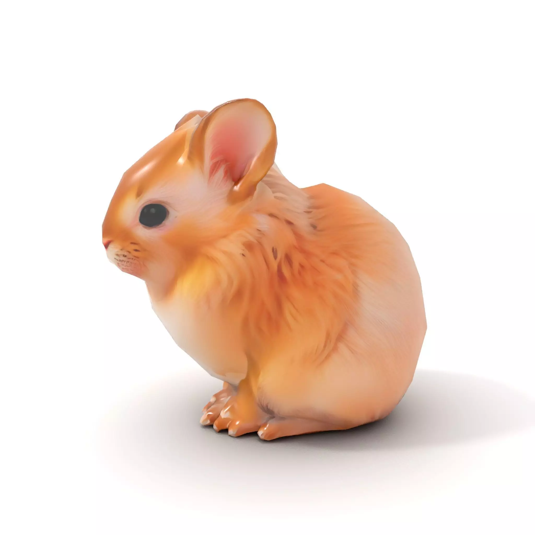 Fluffy Peach Rabbit model pack Low-poly 3D model_10