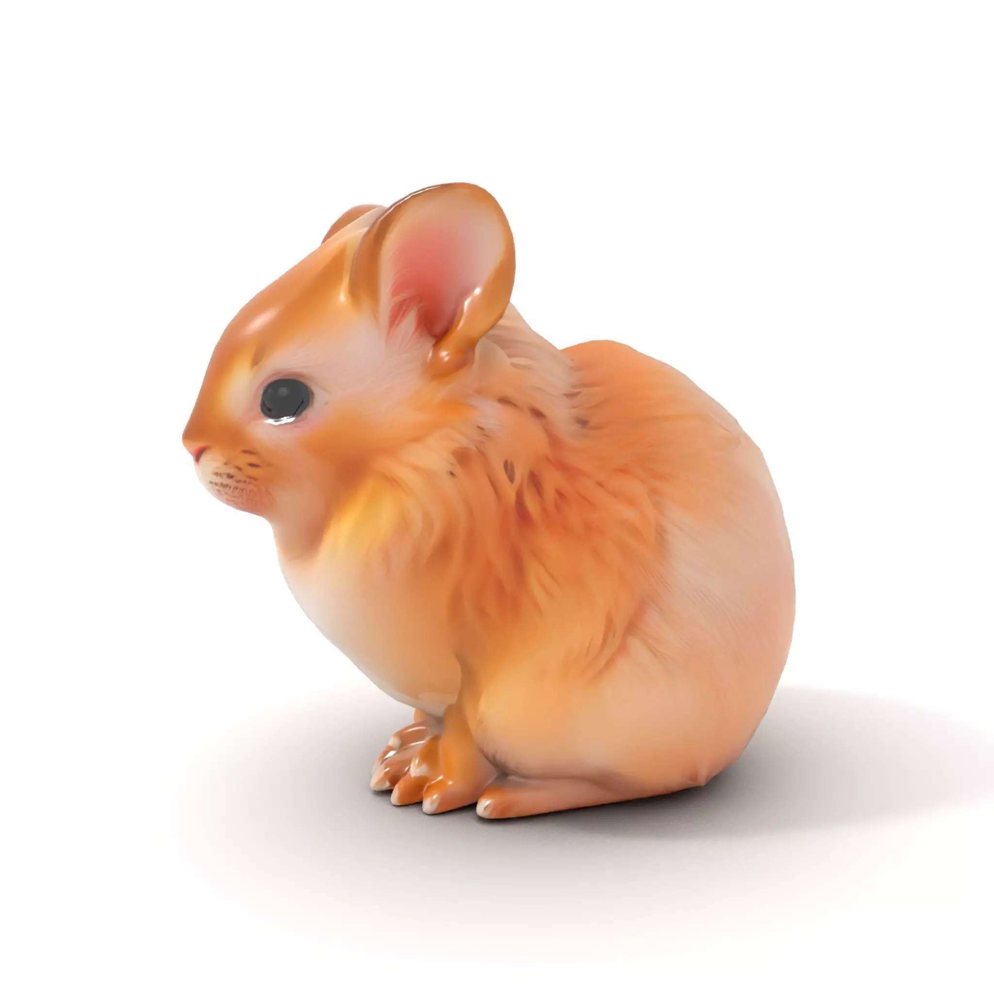 Fluffy Peach Rabbit model pack Low-poly 3D model_12