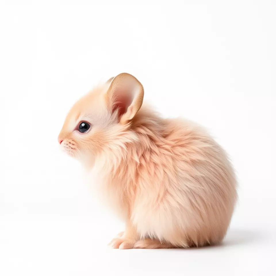 Fluffy Peach Rabbit model pack Low-poly 3D model_3