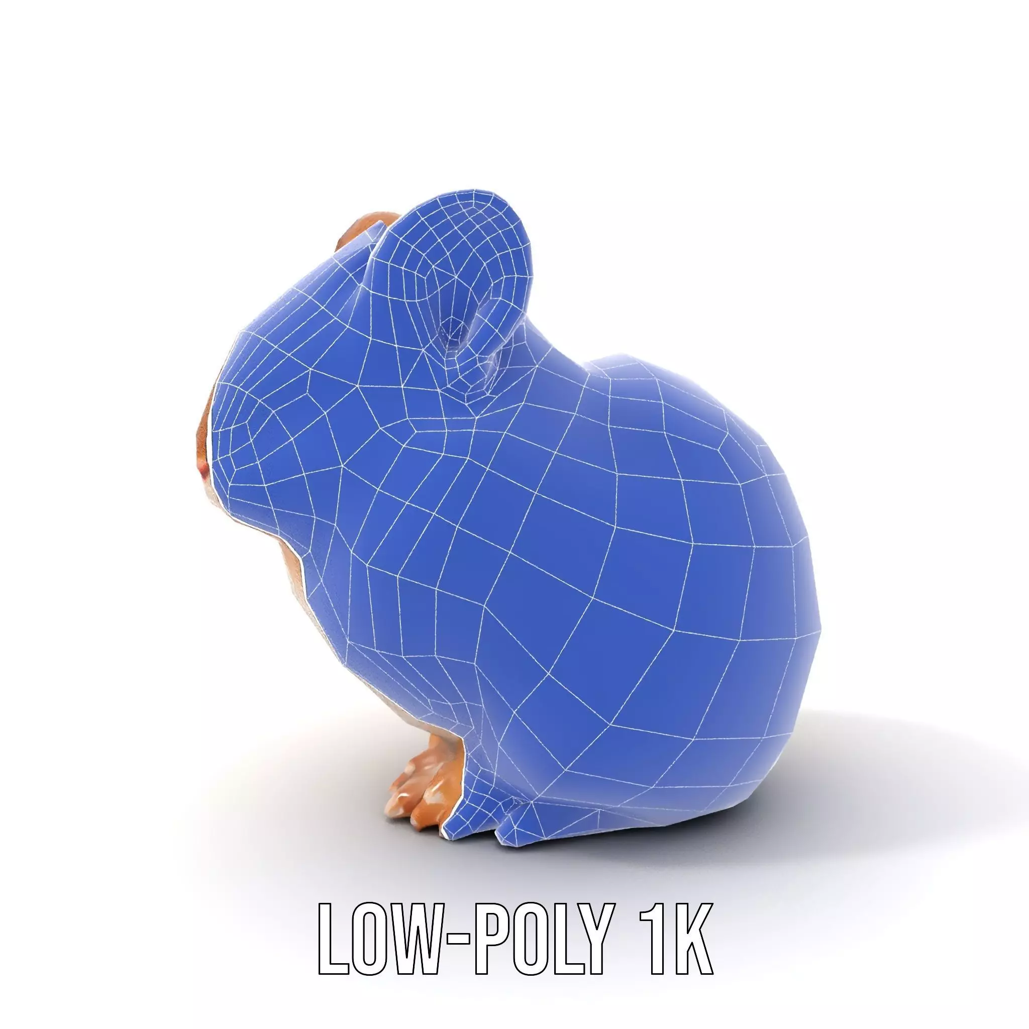 Fluffy Peach Rabbit model pack Low-poly 3D model_25