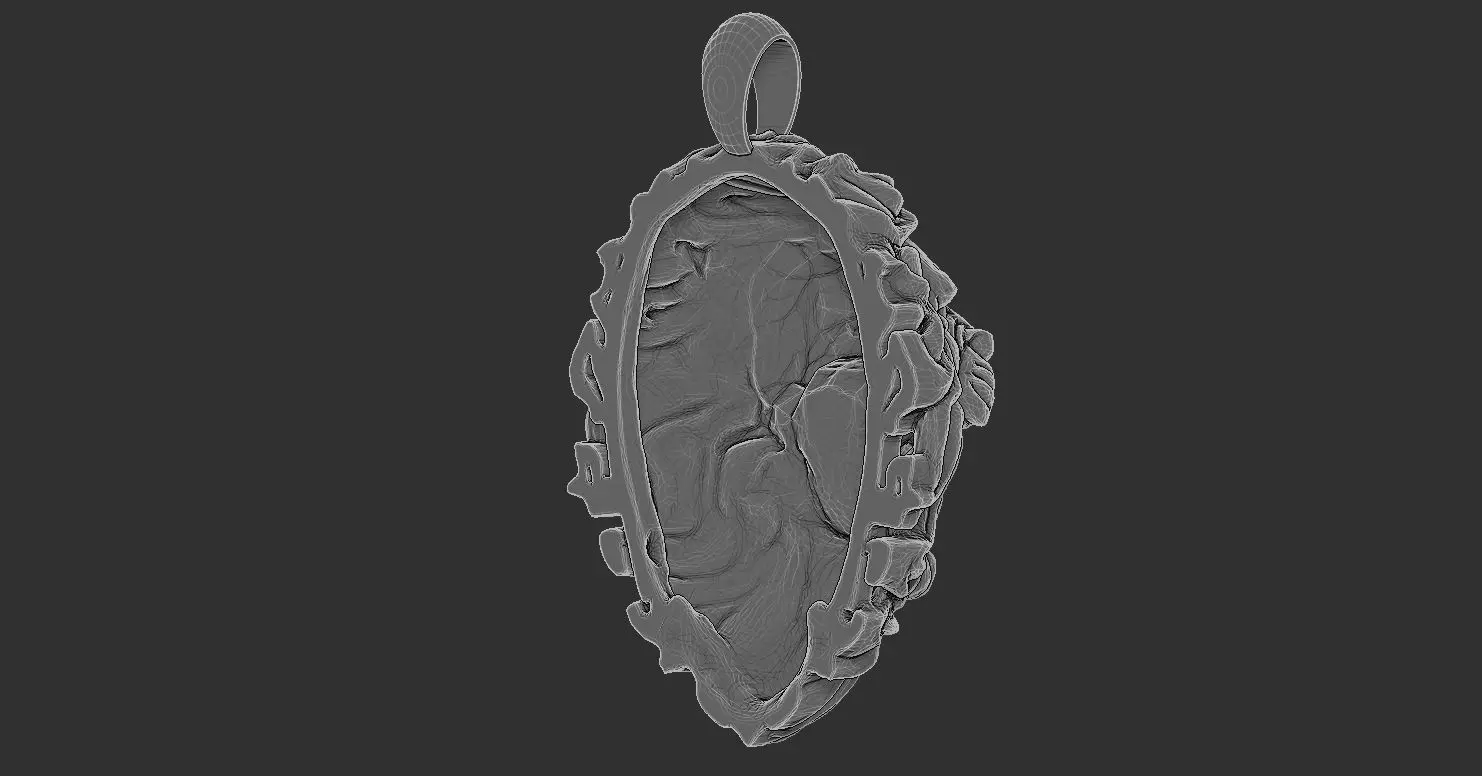Lion Pendant 3D print model_7