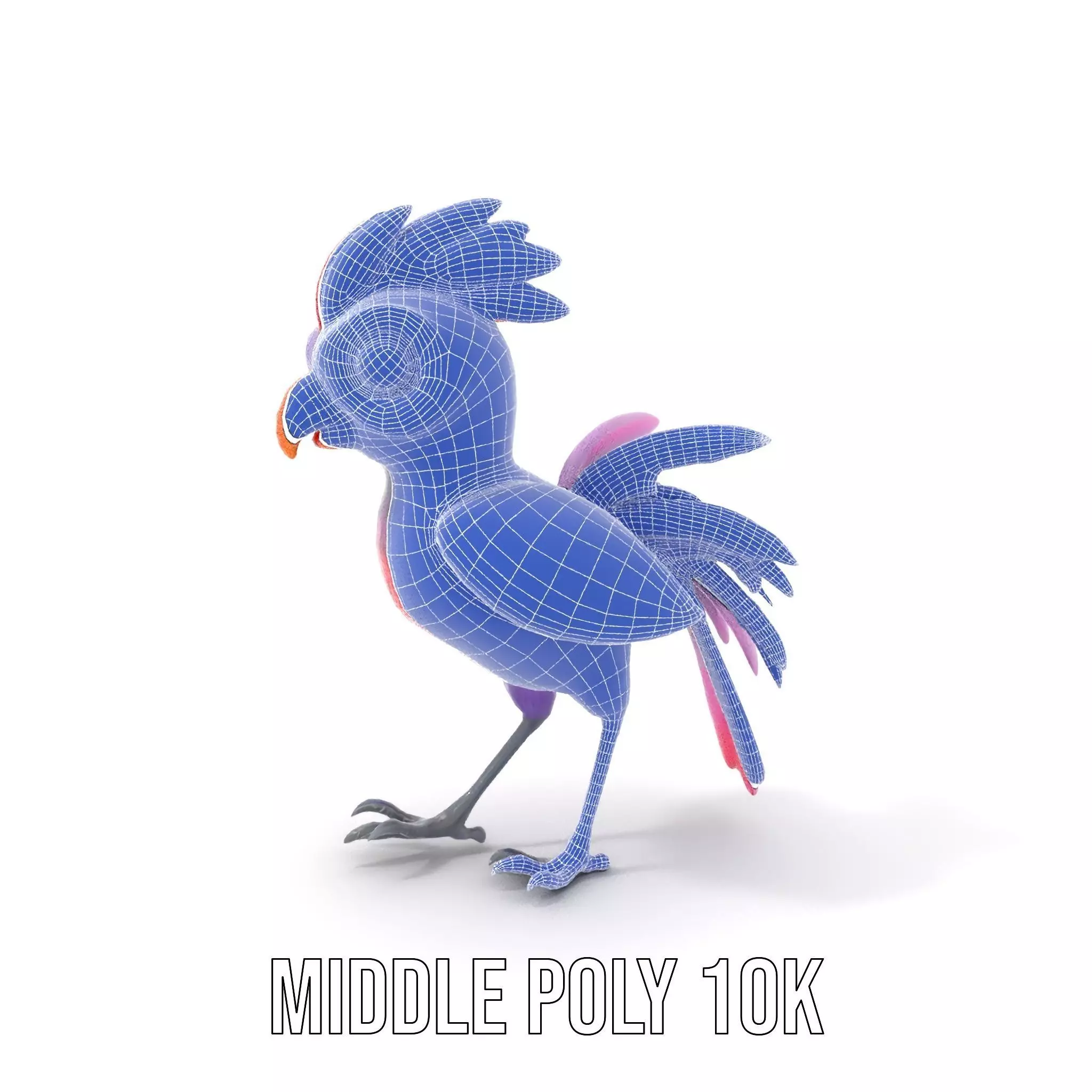 Vibrant Purple Bird model pack Low-poly 3D model_30