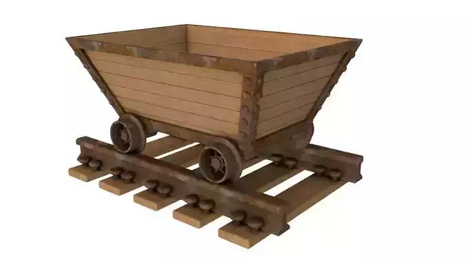 Cartoon Mine Cart