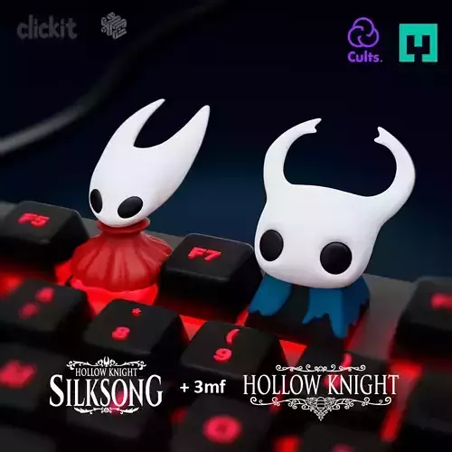 Hollow Knight and Hornet Artisan Keycap Pack 3D Printable  3D print model