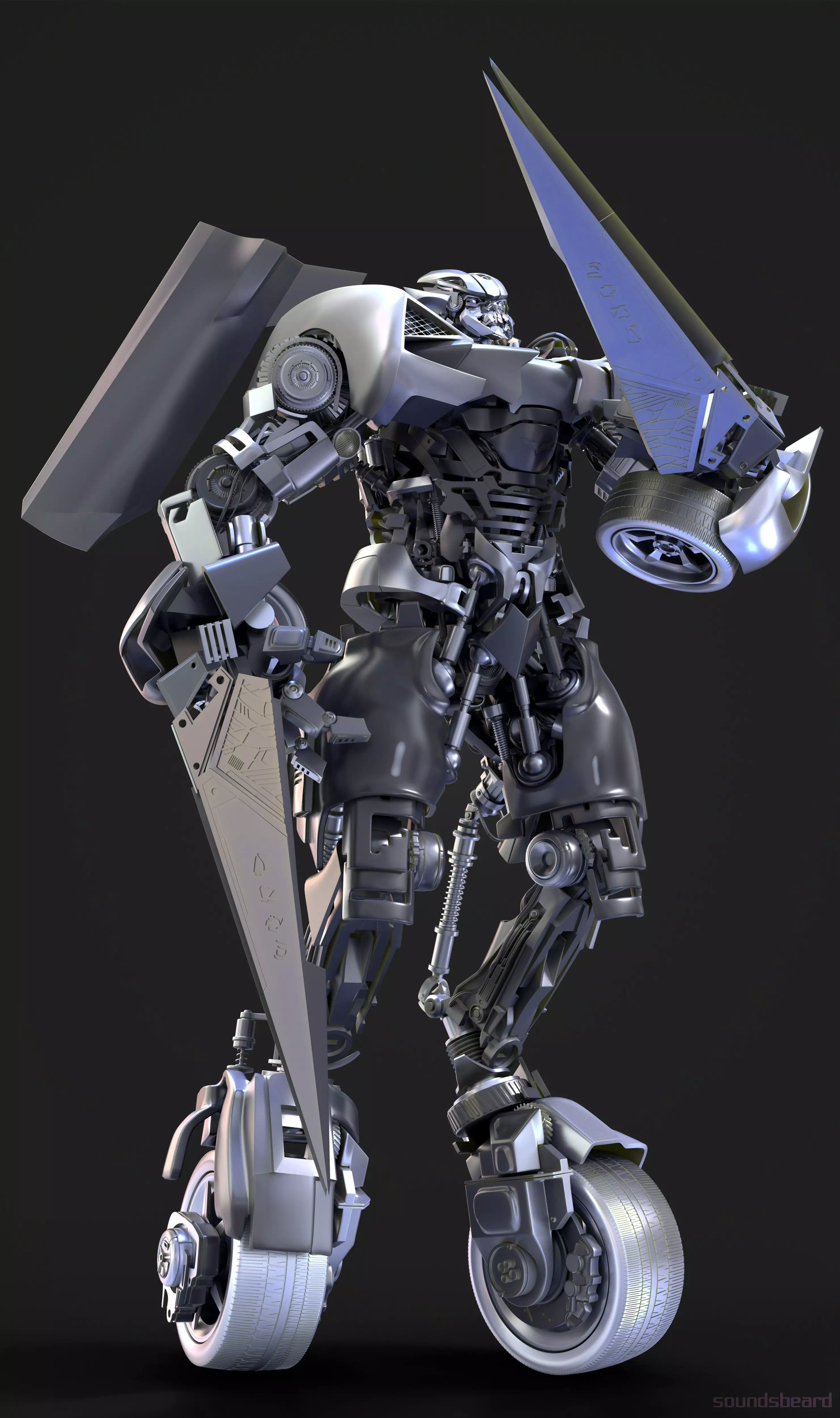 sideswipe transformer 3D model_1