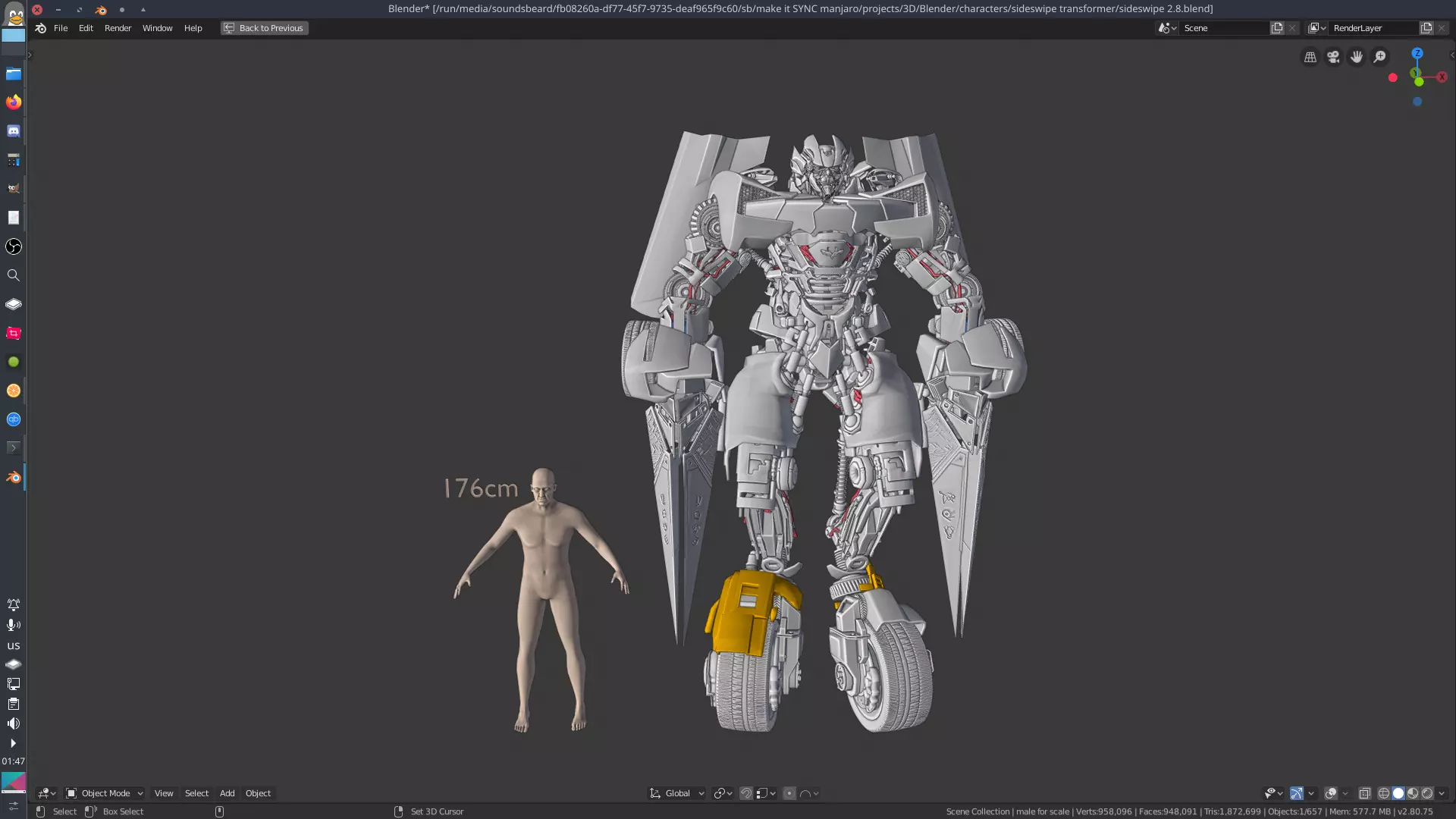 sideswipe transformer 3D model_5