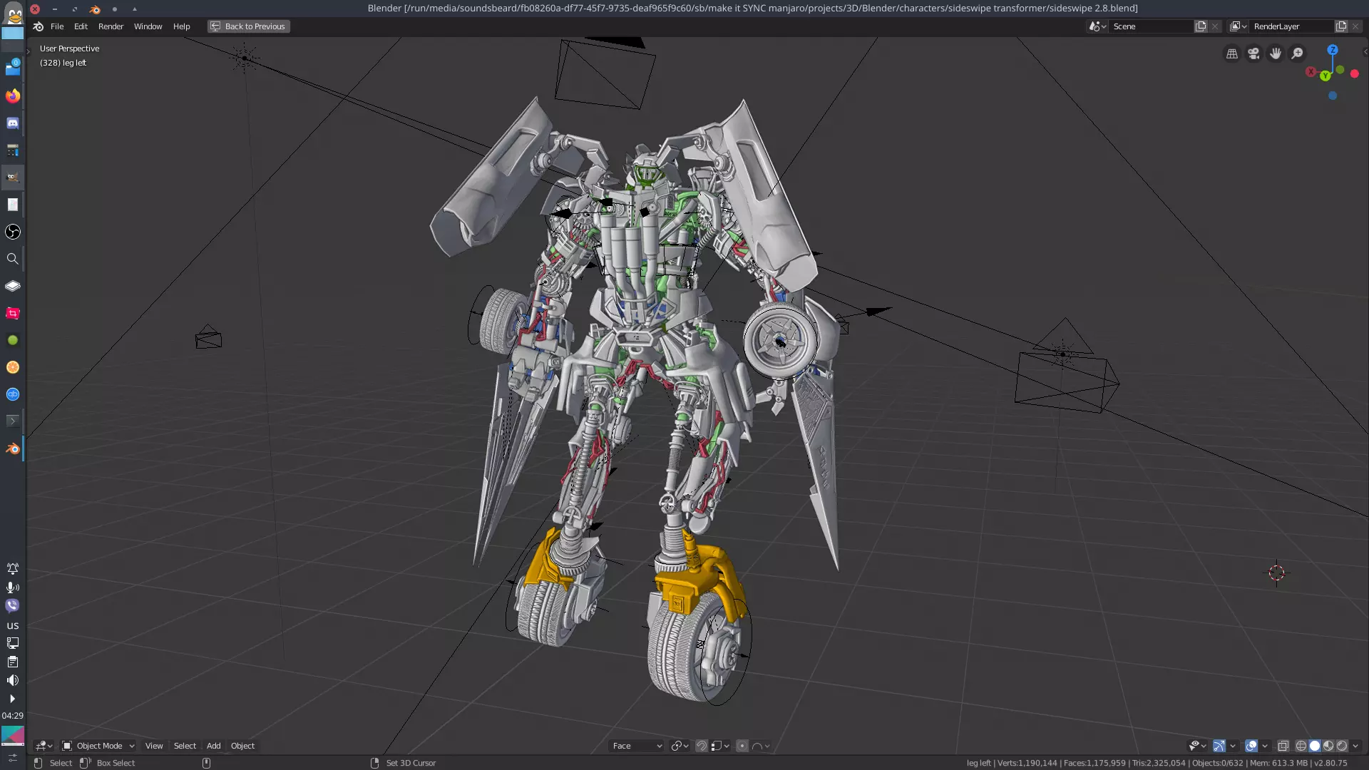 sideswipe transformer 3D model_4
