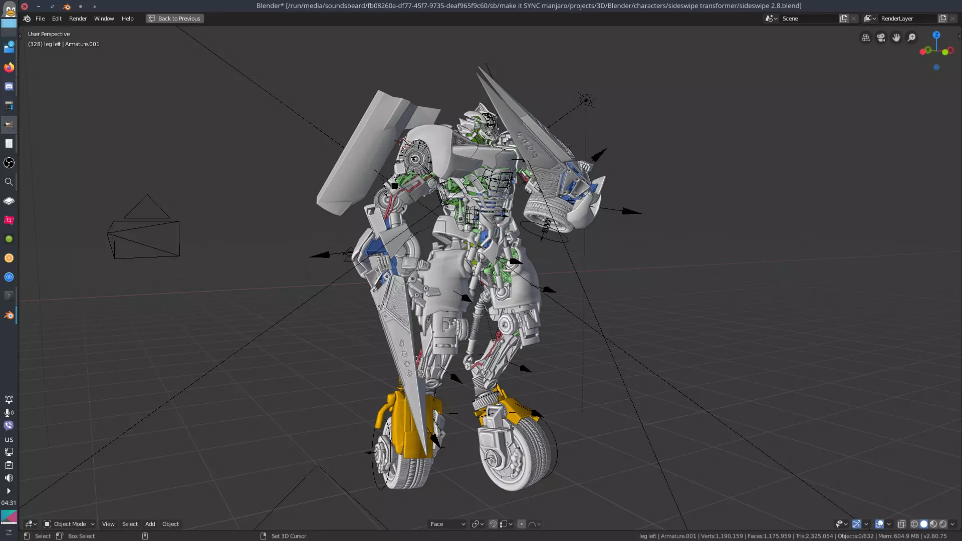 sideswipe transformer 3D model_3