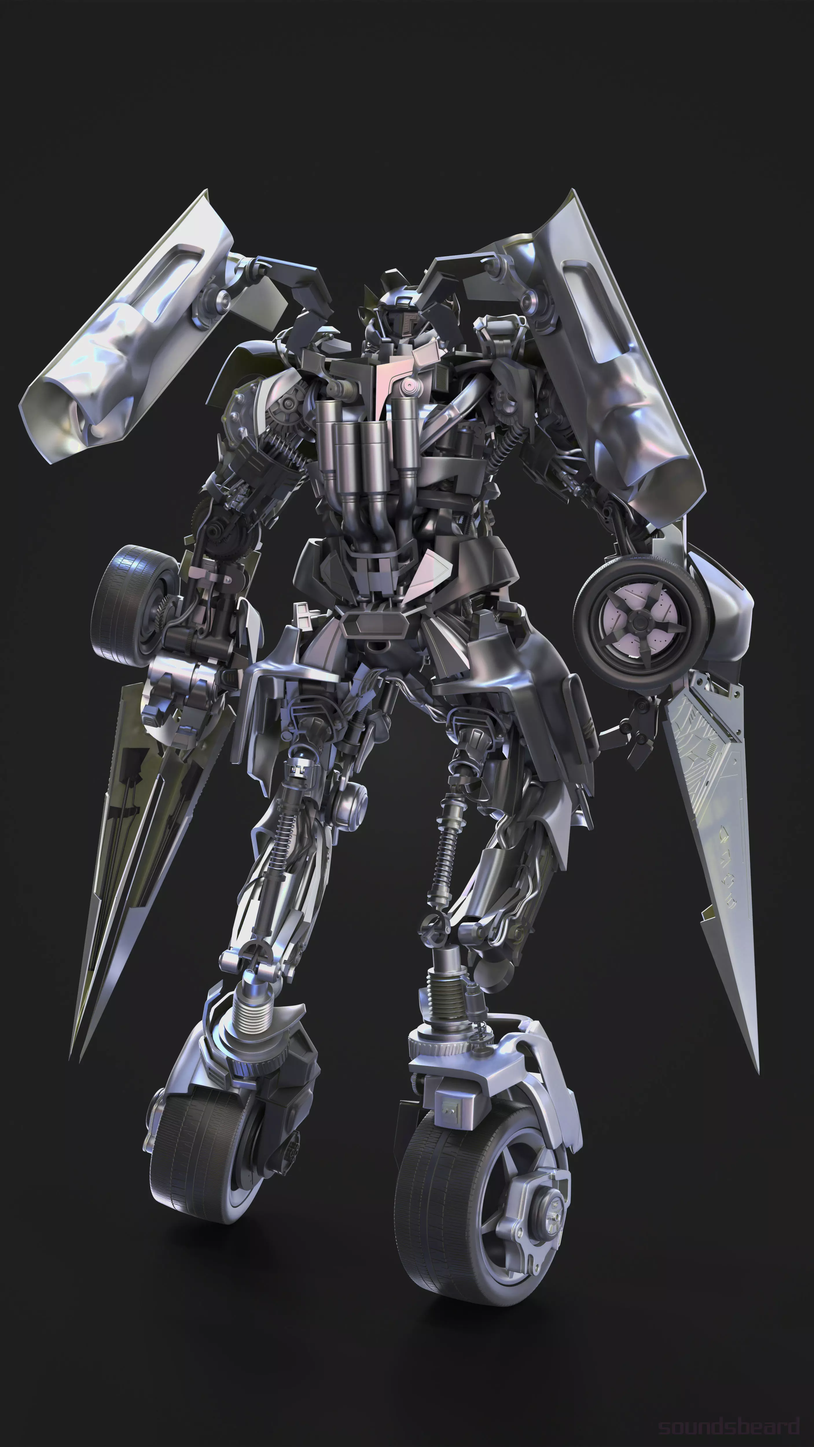 sideswipe transformer 3D model_2