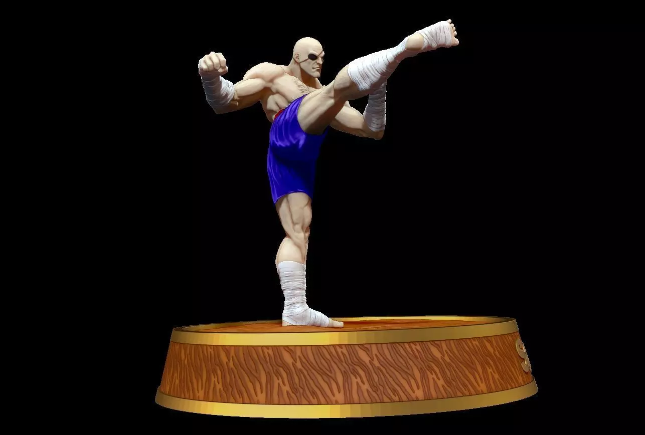 Sagat 3D print model_2