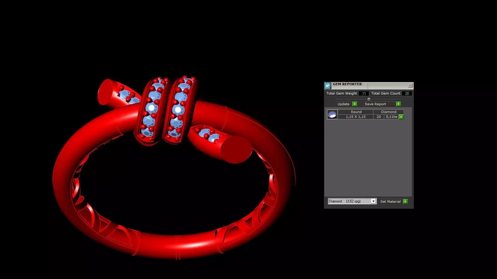 Knot ring 3D print model_5