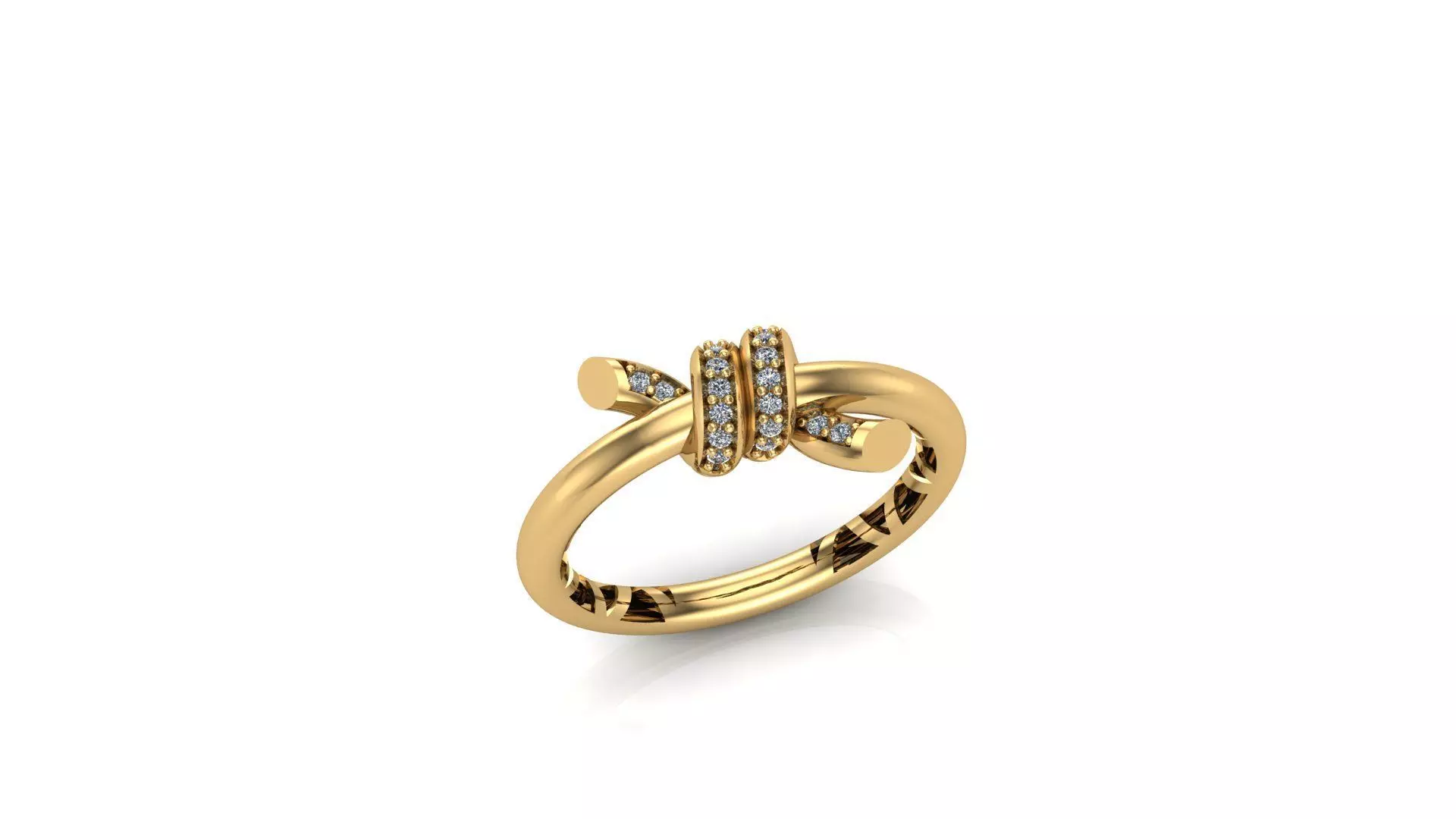 Knot ring 3D print model_0